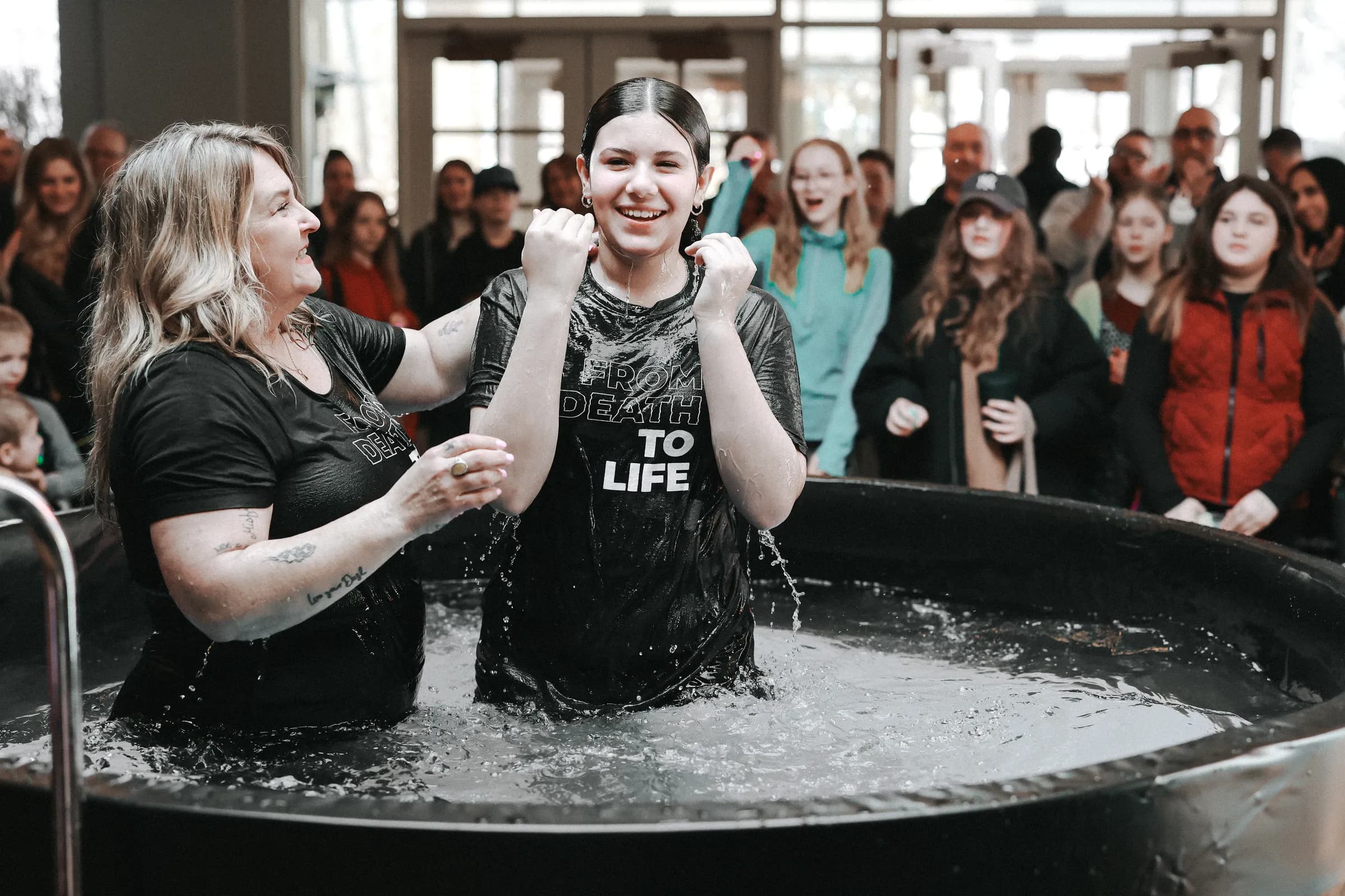 A baptism celebration at Word of Life
