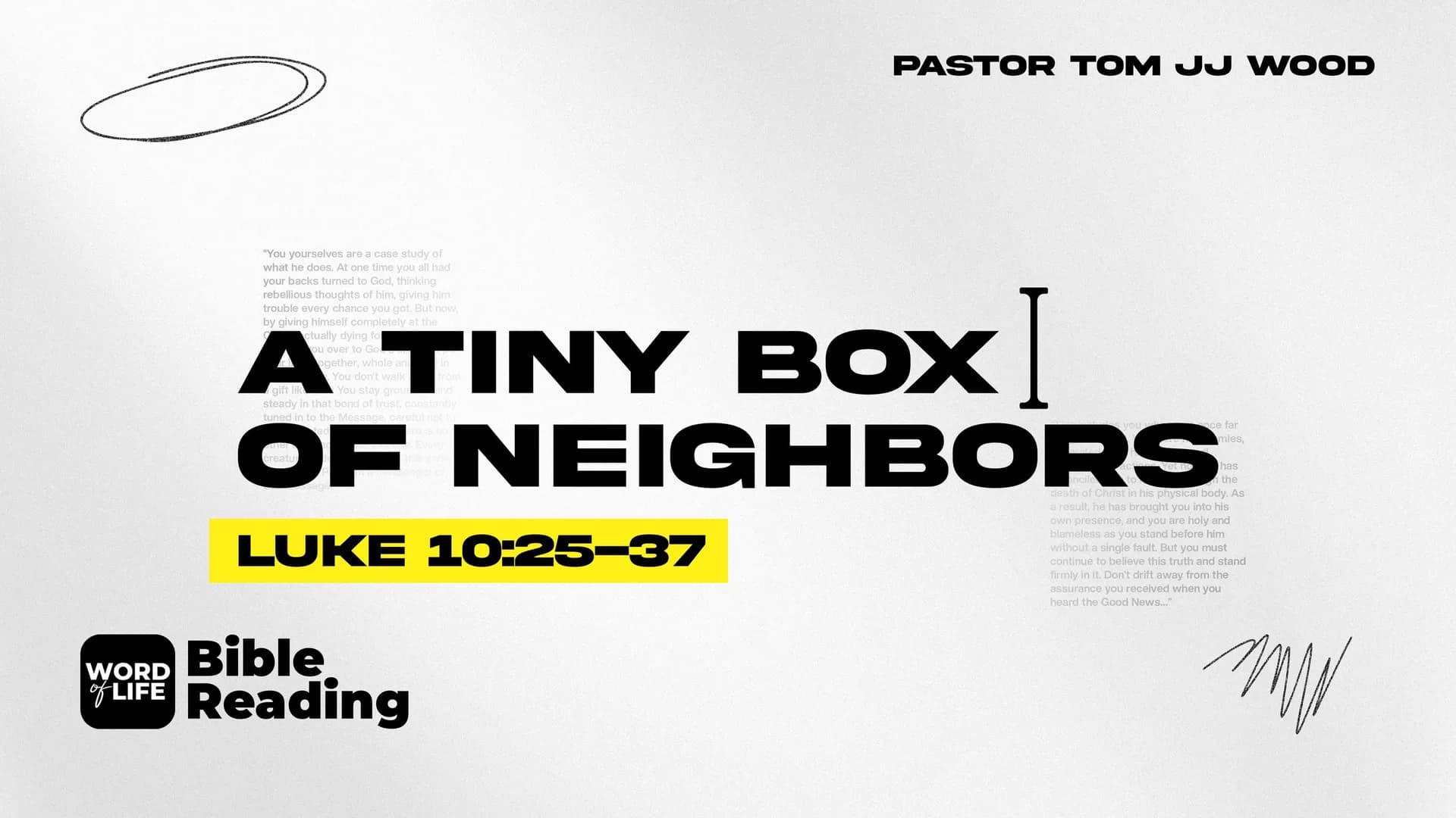 A Tiny Box of Neighbors —Luke 10:25-37