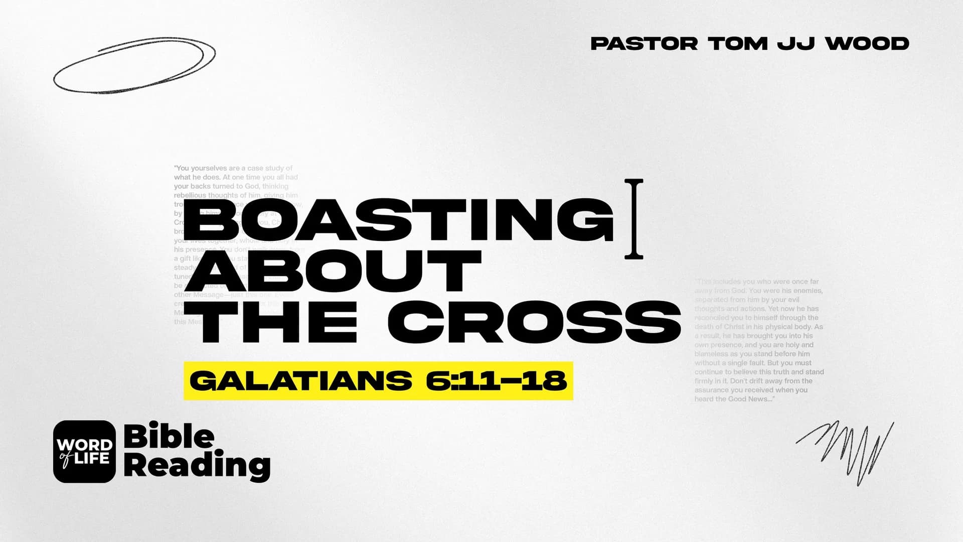 Boasting About the Cross (Galatians 6:11-18)