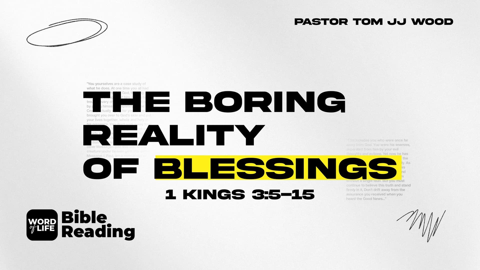 The Boring Reality of Blessings (1 Kings 3:5-15)